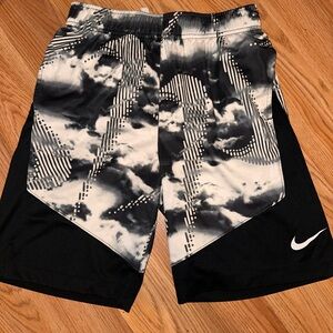 Nike Boys Black and White Graphic Shorts